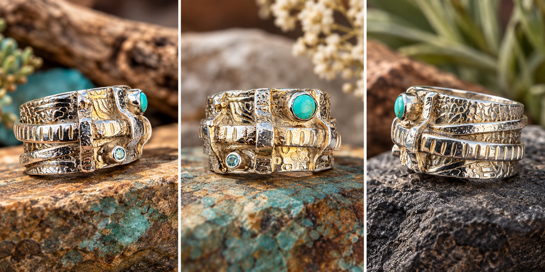 Galactic Turquoise Tapestry Ring