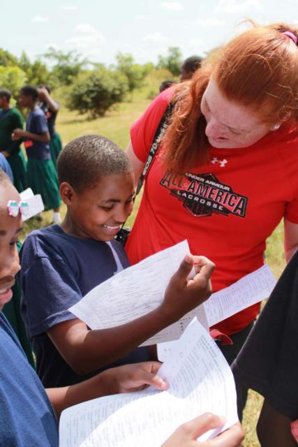 Students participate in service activities with local teens on Tanzania summer program.