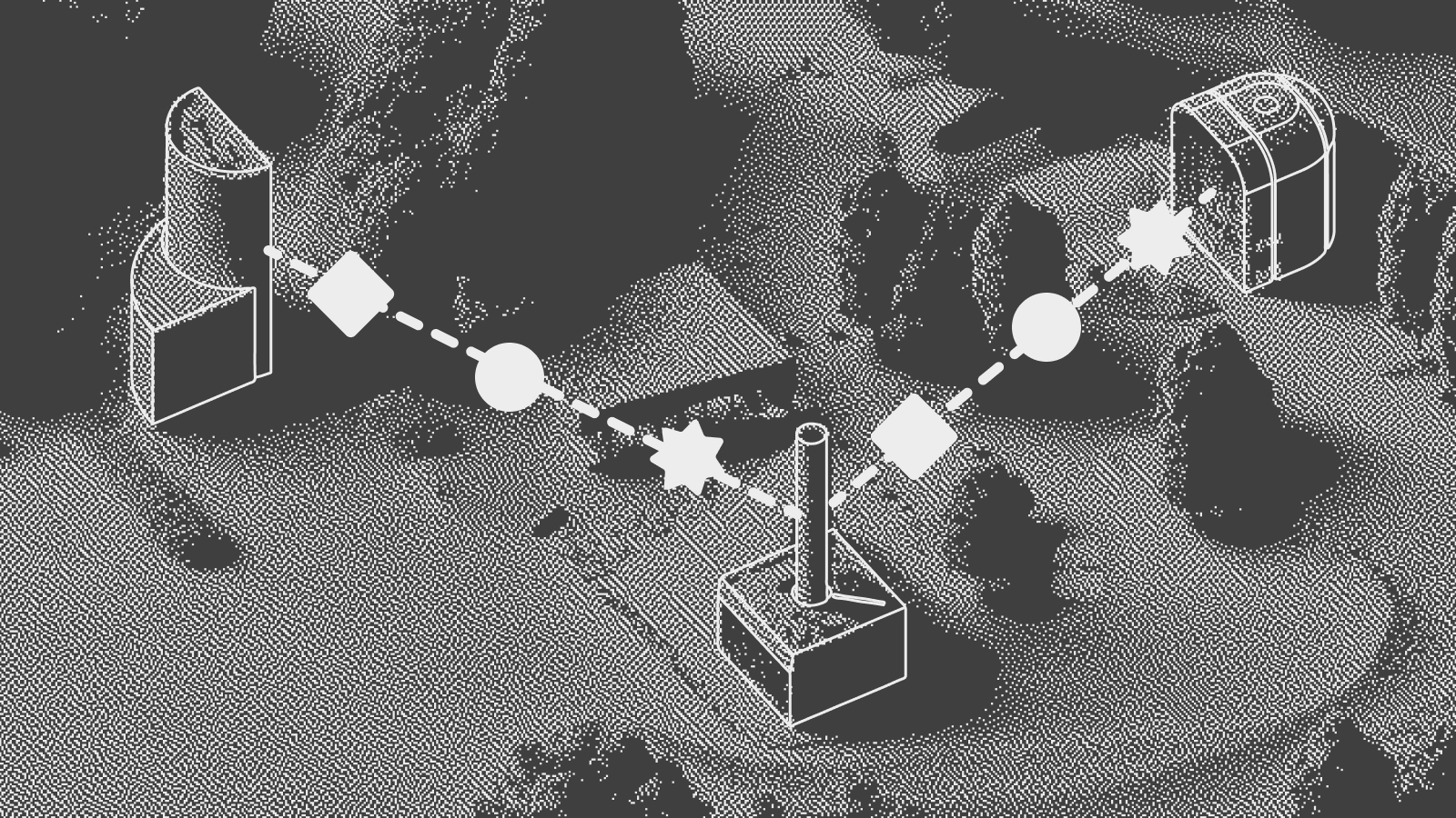 Data routed through a network between two endpoints