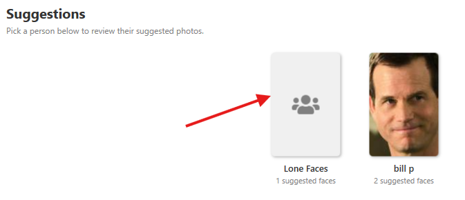 Lone Faces card