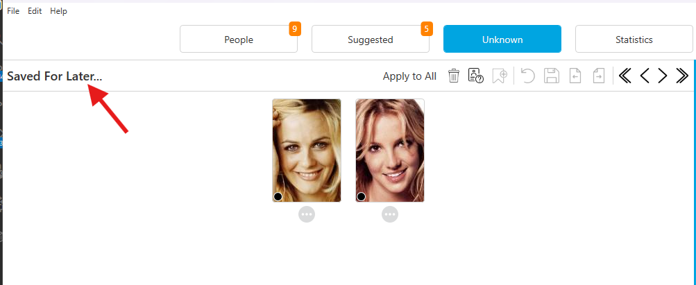 Unknown view showing "Saved for Later" section at the end