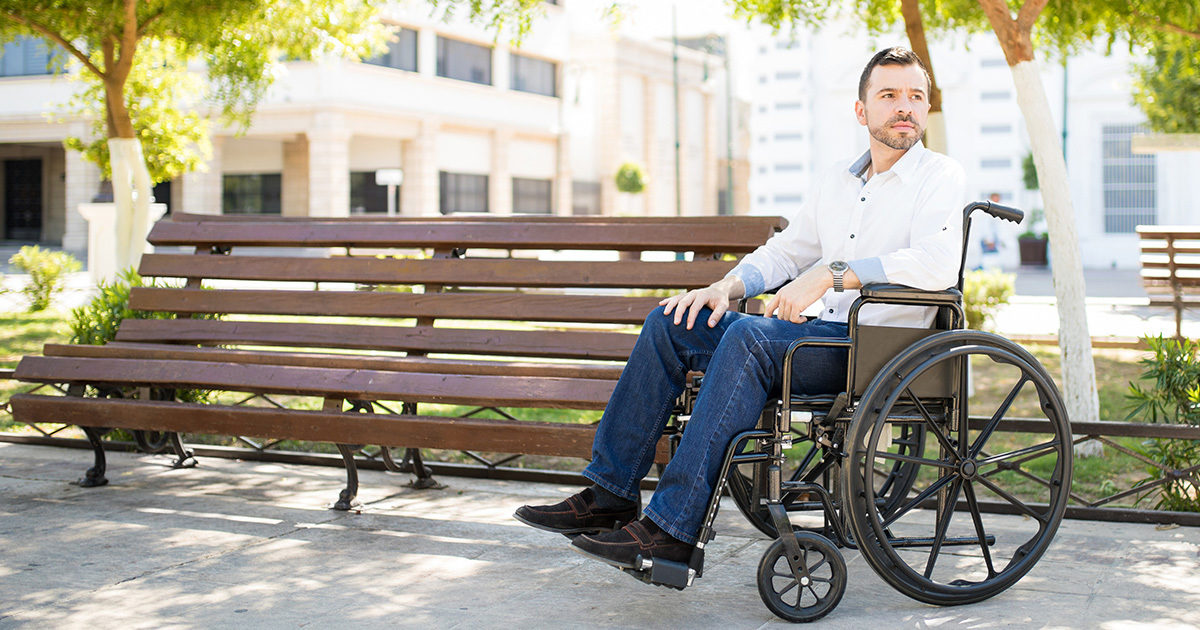 multiple sclerosis patient in wheelchair