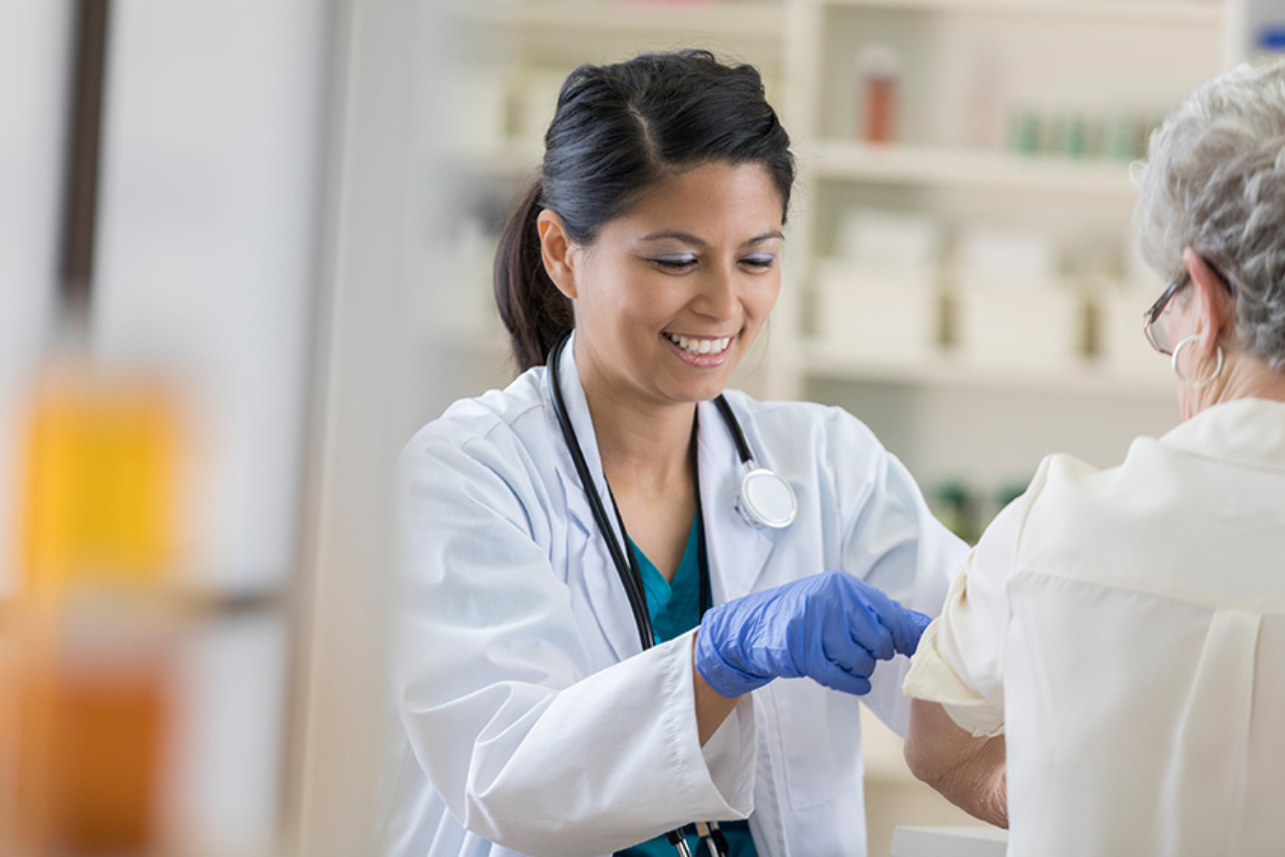 Doctor providing care