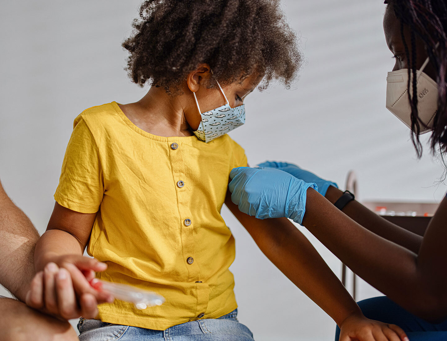 Pediatric COVID 19 Vaccination colorblock