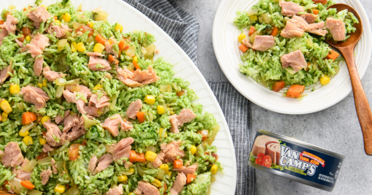 Green Rice with Yellowfin Tuna | Van Camp's Seafood