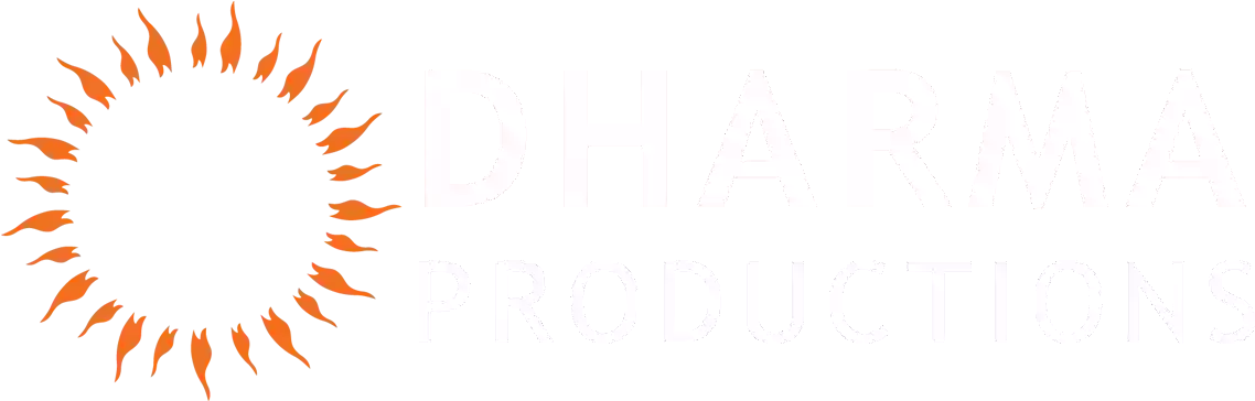 Dharma Productions logo — VisualDub AI used for cinematic dialogue replacement and hyper-realistic lip sync in film production