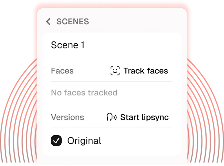Multi-person lip sync workflow in SyncMonster Studio showing face tracking and syncing speakers across different frames