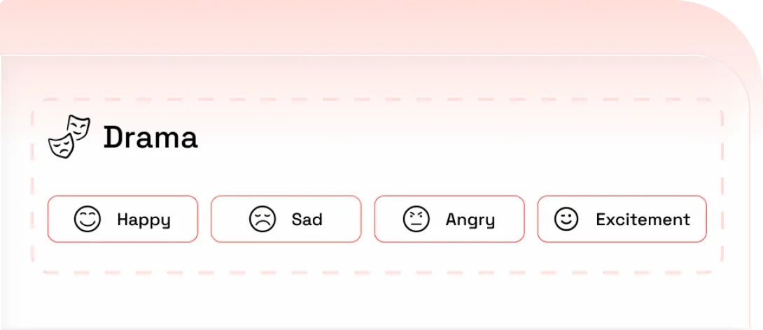 AI facial expression editor interface to change facial expressions in video by selecting emotions like happy, sad, and angry.