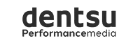 Dentsu logo – trusted by SyncMonster for video dubbing solutions