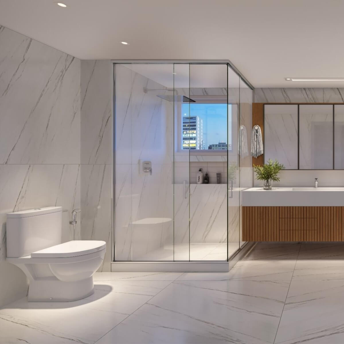 Banheiro do casal: como transformá-lo num espaço amplo e aconchegante? 