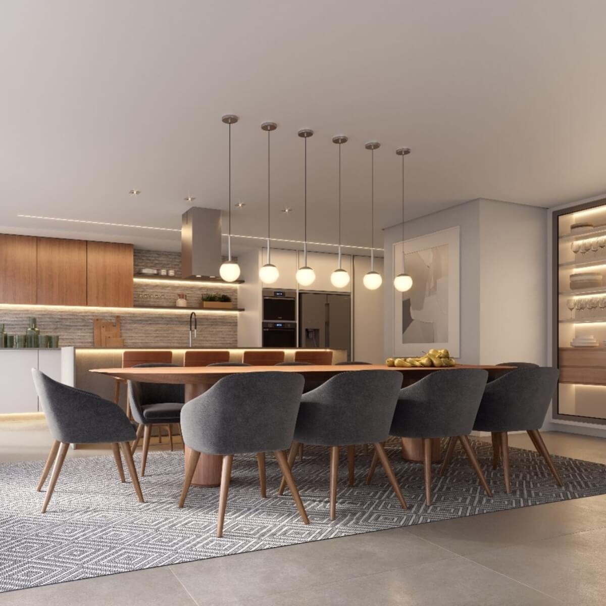 Apartamento de praia: veja como integrar a cozinha e a sala 