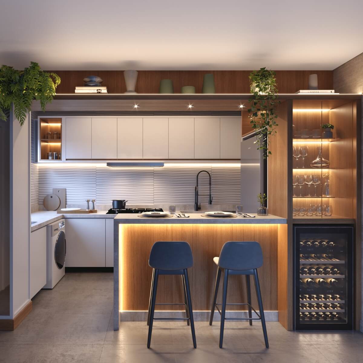 Lavanderia e cozinha: como integrá-las? 