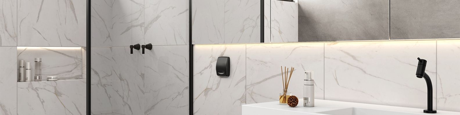 Como criar um banheiro minimalista e elegante com acabamentos pretos 