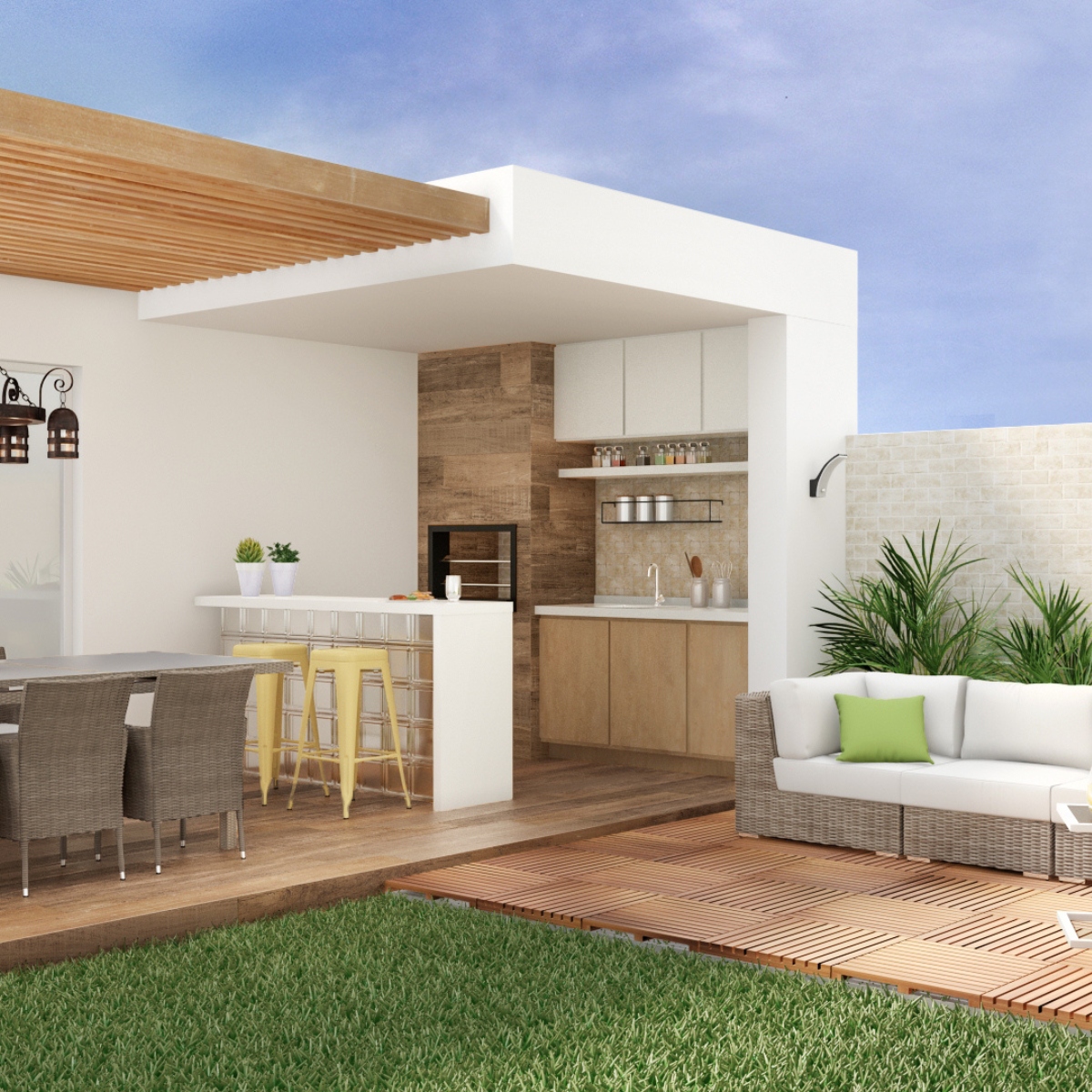 Revestir sua churrasqueira com porcelanato. Vale a pena?