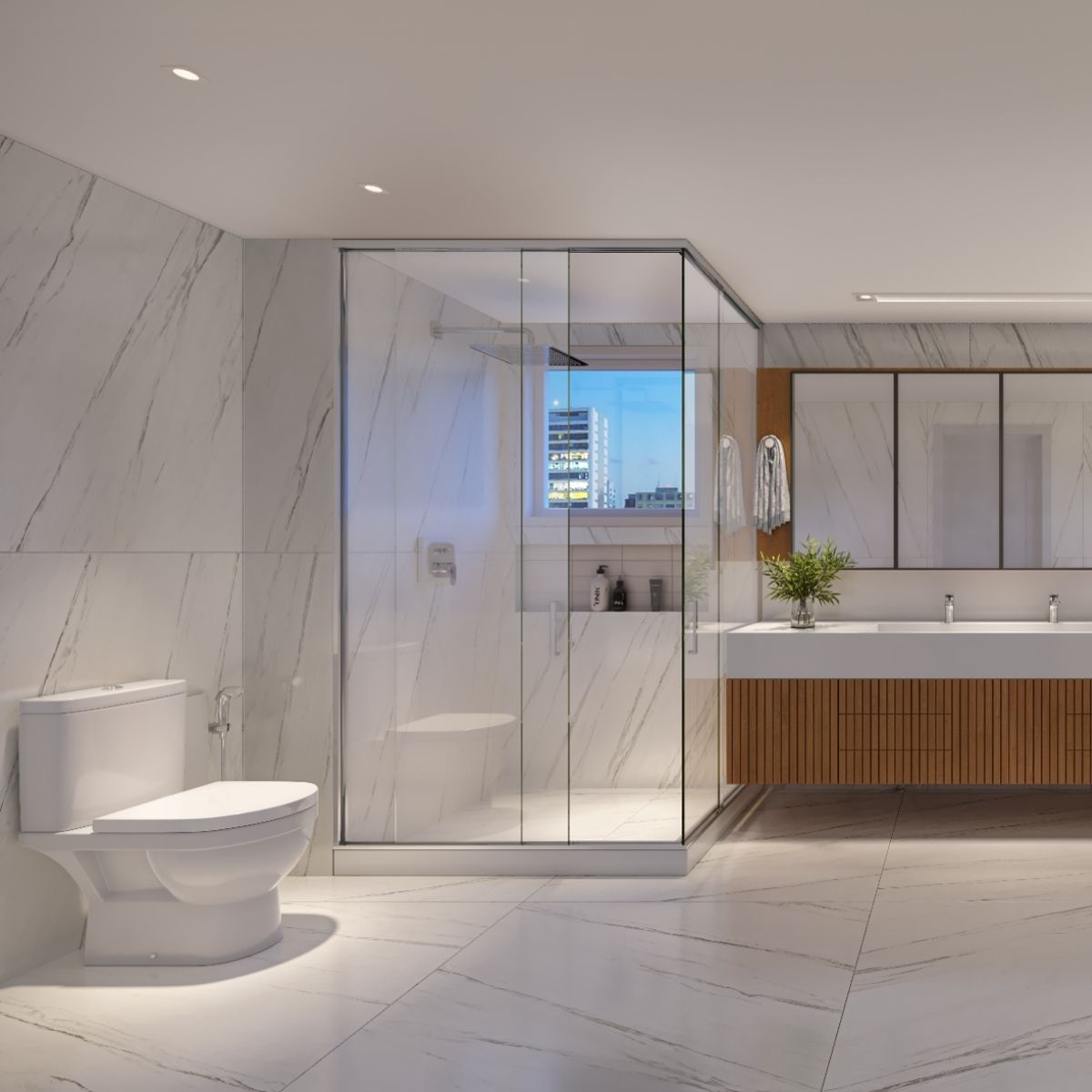 Banheiro do casal: como transformá-lo num espaço amplo e aconchegante? 