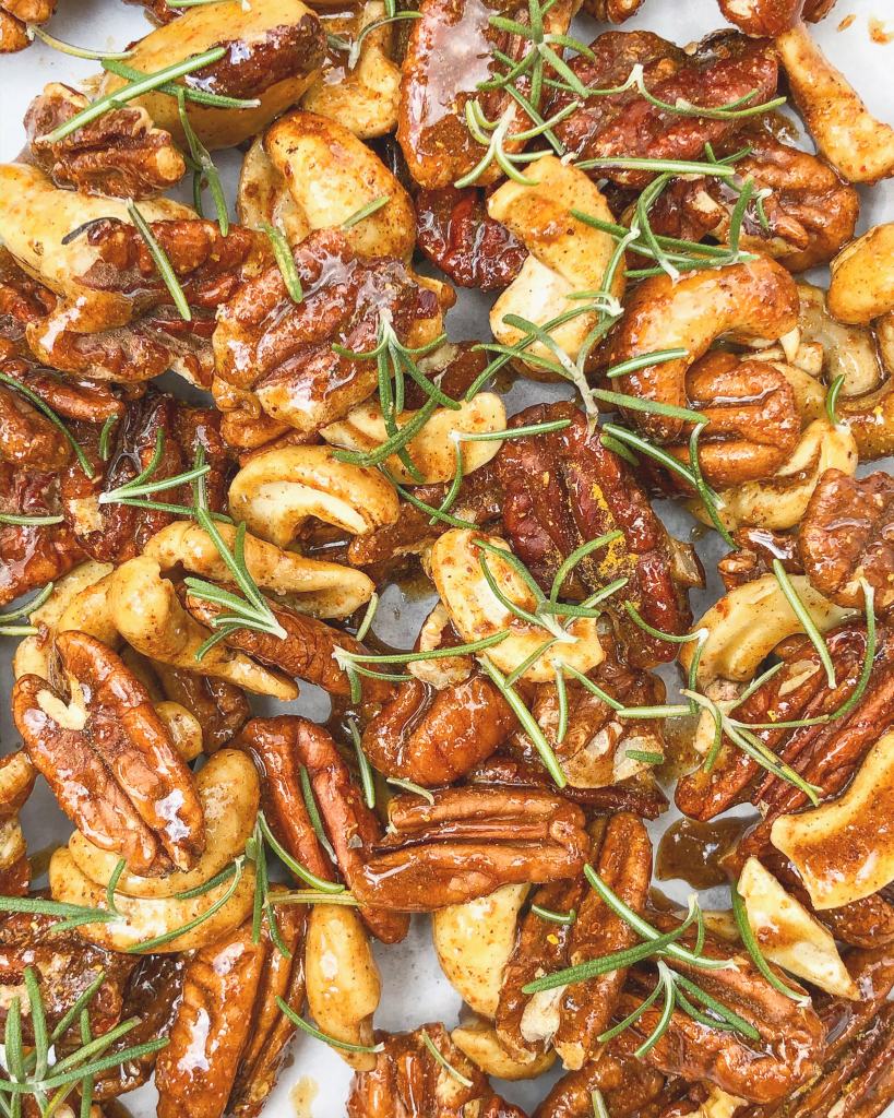 receita nuts, curry & alecrim