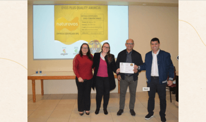Foto do post Naturovos recebe certificado do Programa de Certificação Ovos Plus Quality