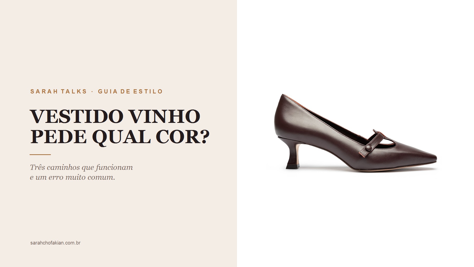 Foto do post Vestido vinho combina com que cor de sapato?