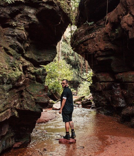 André em uma das suas viagens pelo Brasil - Cerrado
