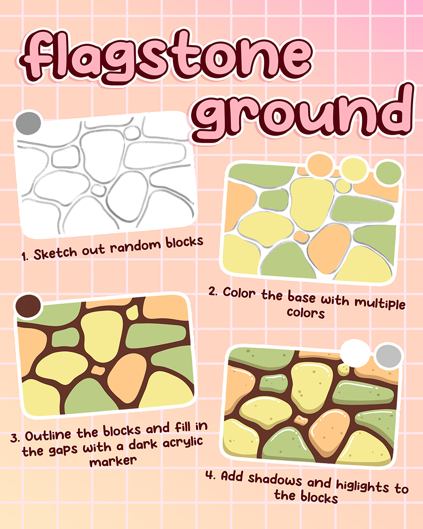 Flagstone ground coloring example