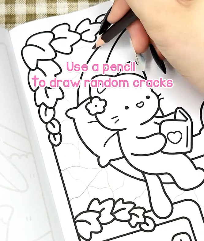 Sketch Random Cracks