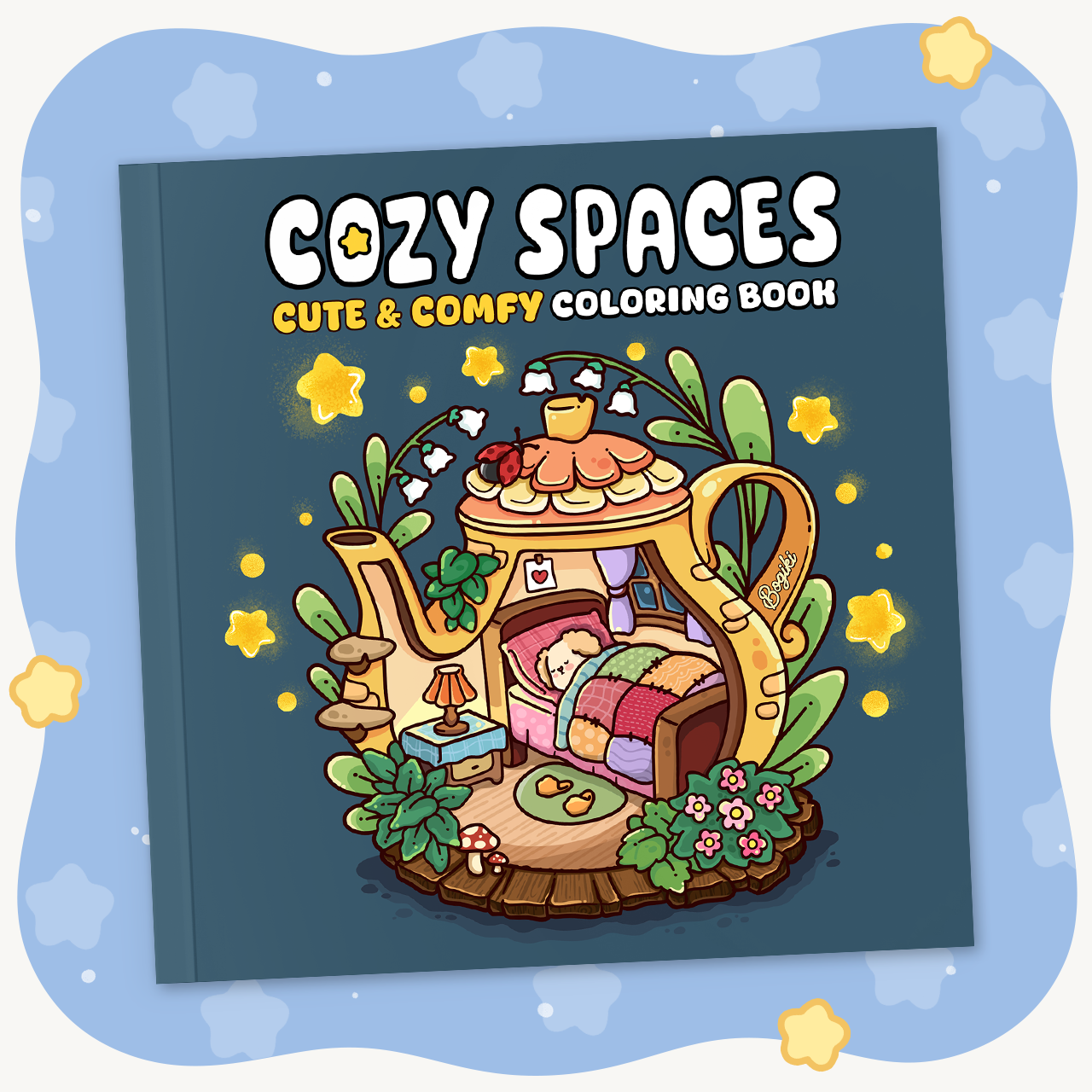 Cozy Spaces Coloring Book