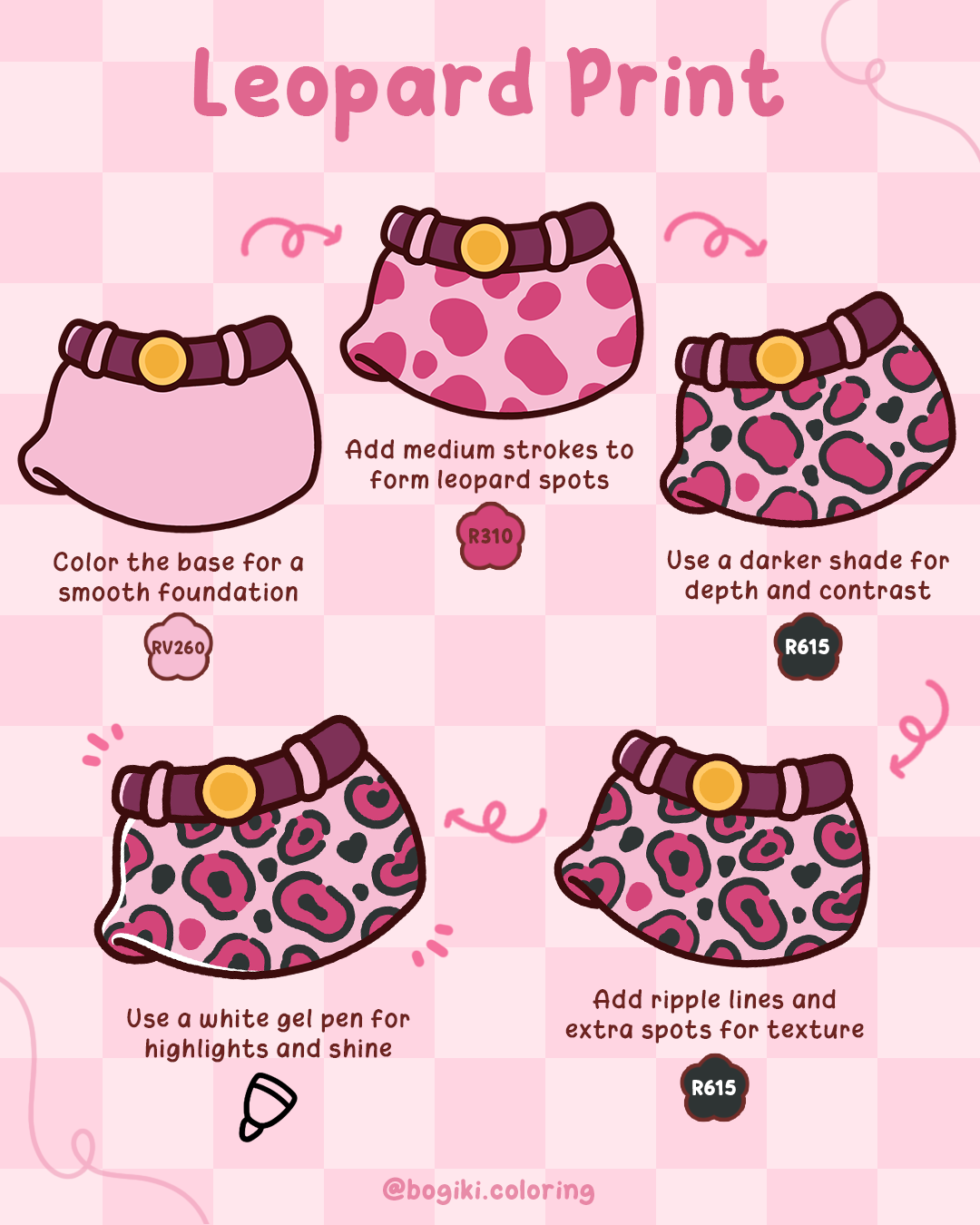 how to draw leopard print