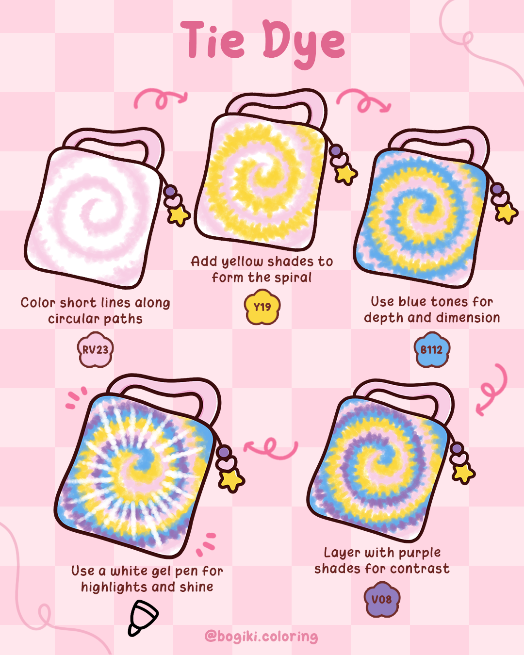 how to draw tie dye