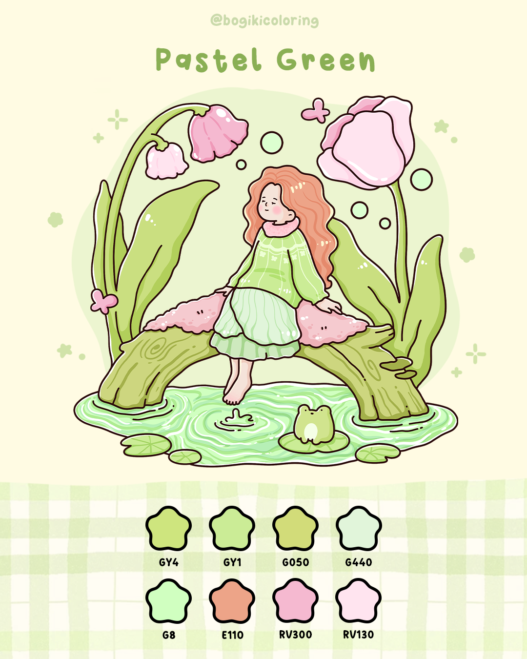 pastel green color palette