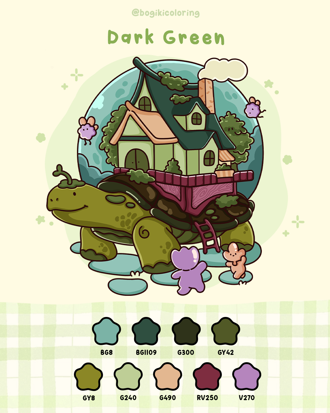  dark green color palette