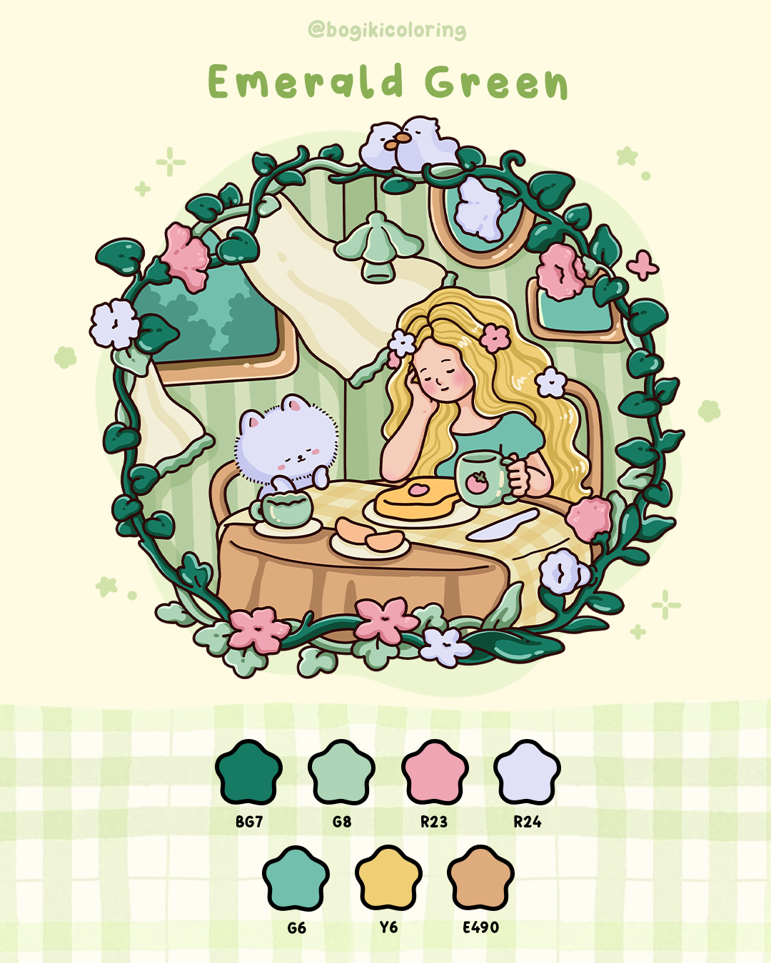 emerald green color palette