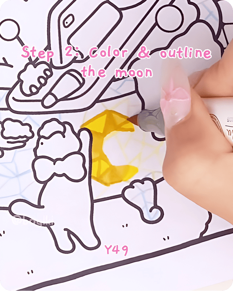 Step showing how to draw a bathtub step by step easy by outlining the mosaic moon and adding subtle surface textures.