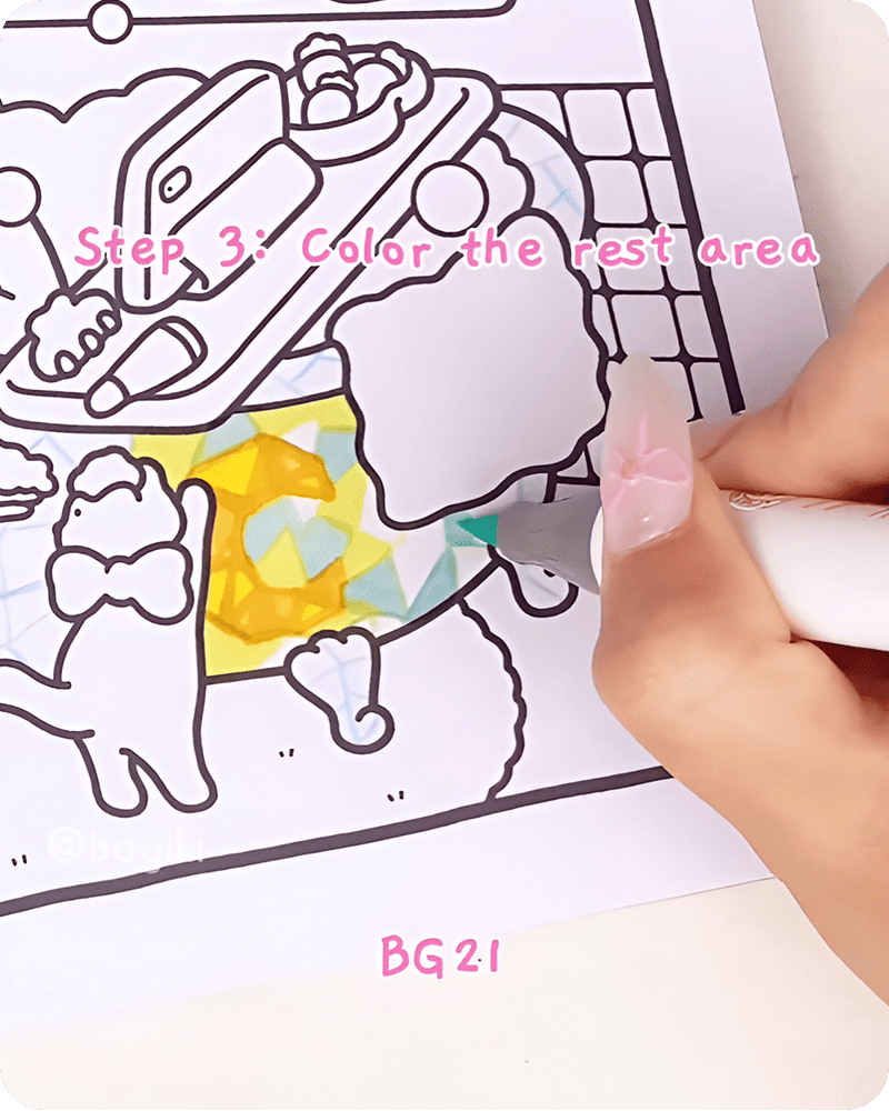 Illustration showing how to draw a bathtub step by step easy by layering turquoise tones for depth and gentle color shifts.