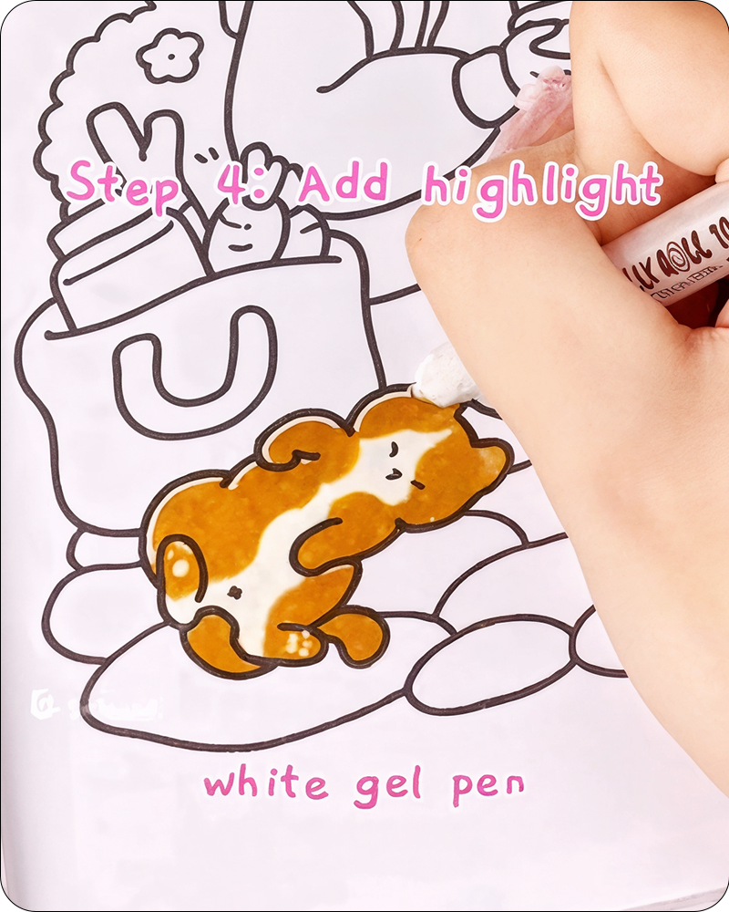 adding soft highlights to a British Shorthair cat drawing