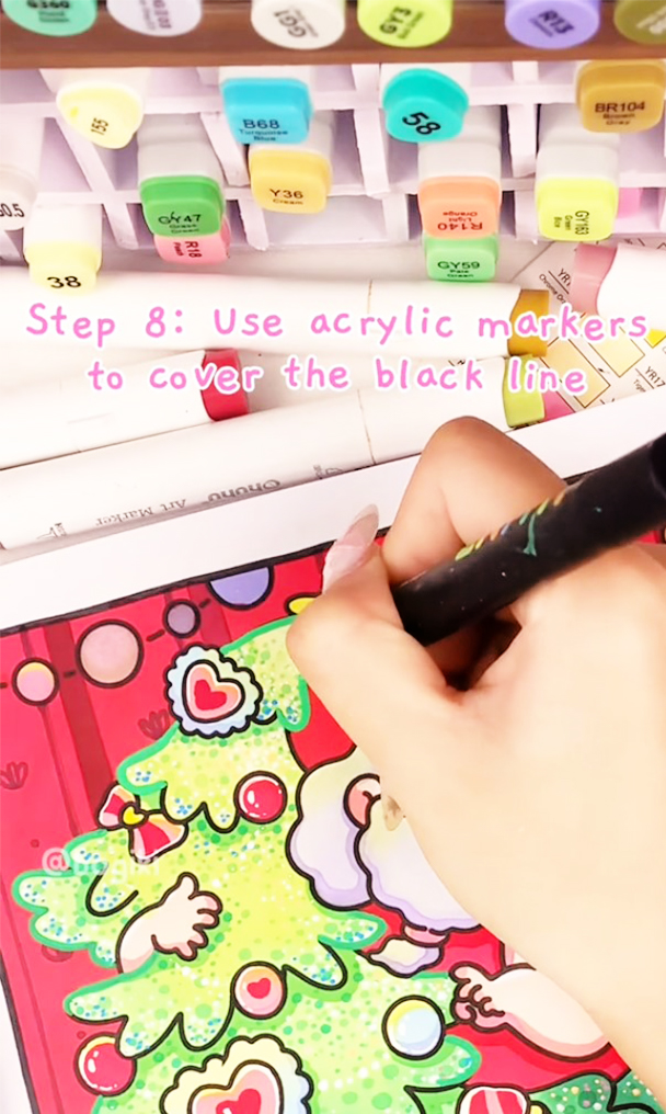 how to draw a christmas tree easy