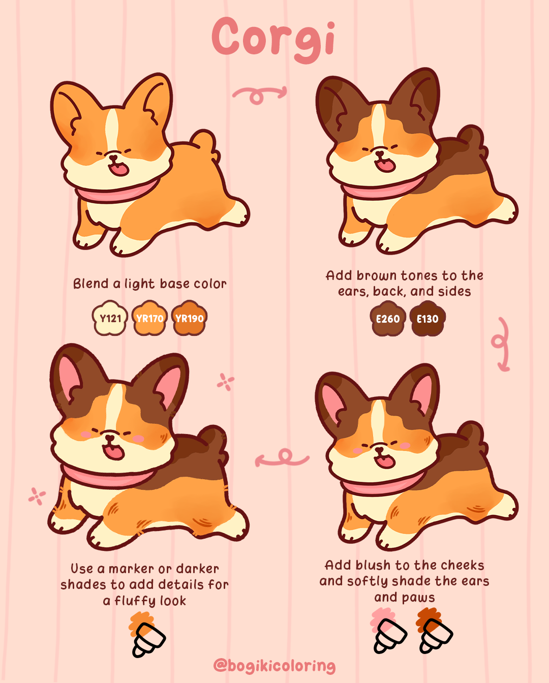 how to draw a corgi