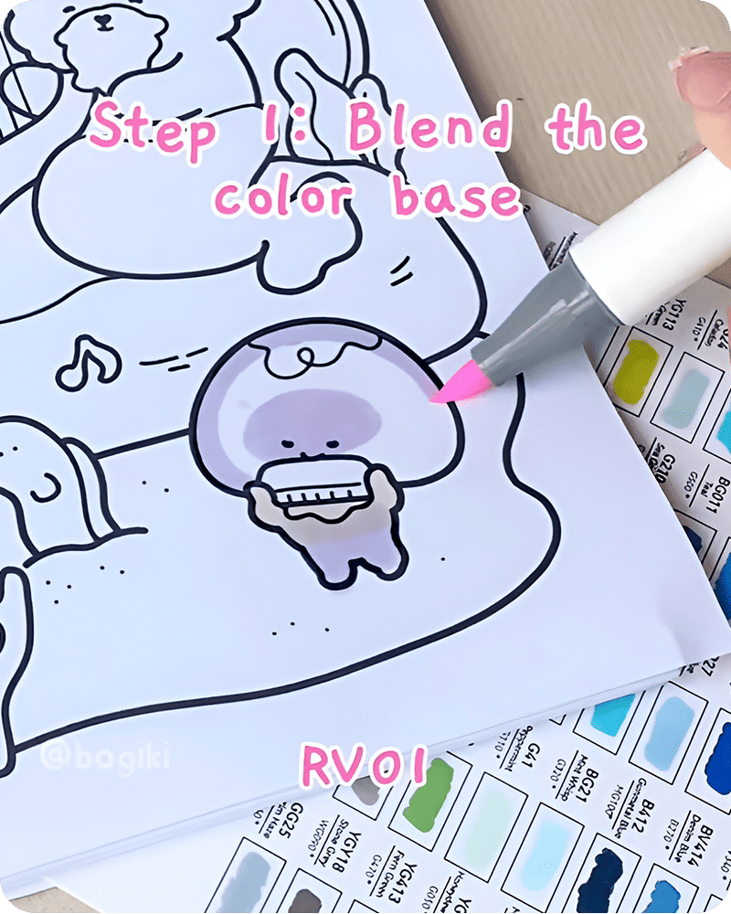 Adding soft pink RV01 layers in how to draw a jellyfish step by step, building subtle depth while keeping the jellyfish light, airy, and naturally transparent