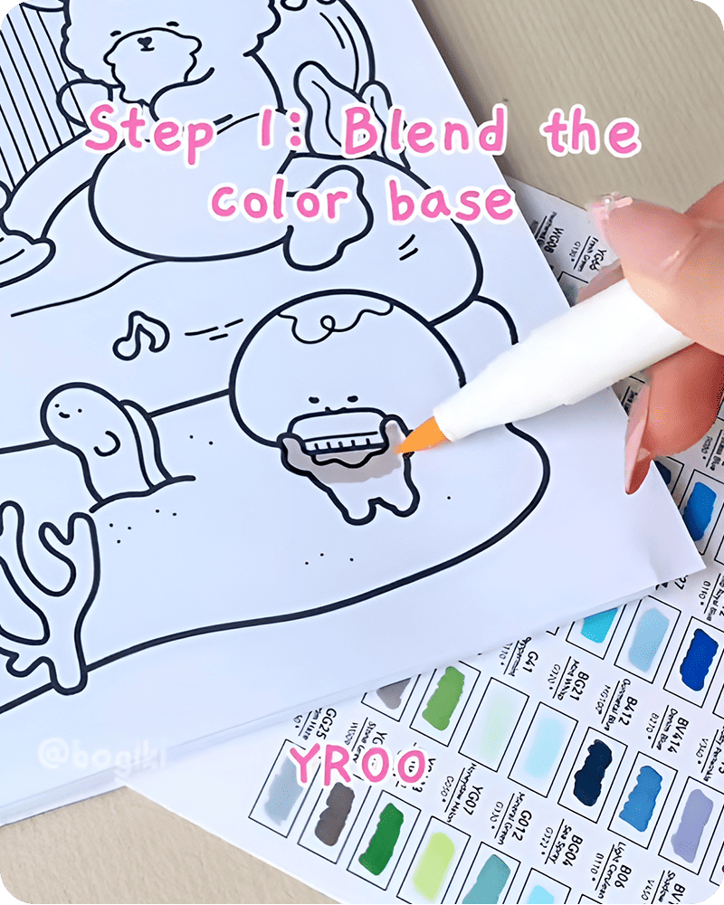 Light base coloring using YR00 in how to draw a jellyfish step by step, creating a soft transparent foundation with gentle strokes for a dreamy jellyfish drawing