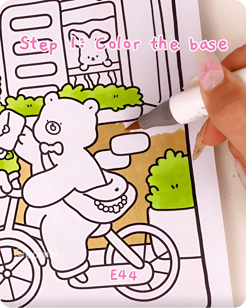 how to draw a stone wall step by step base layer with light brown tone creating smooth soft background texture