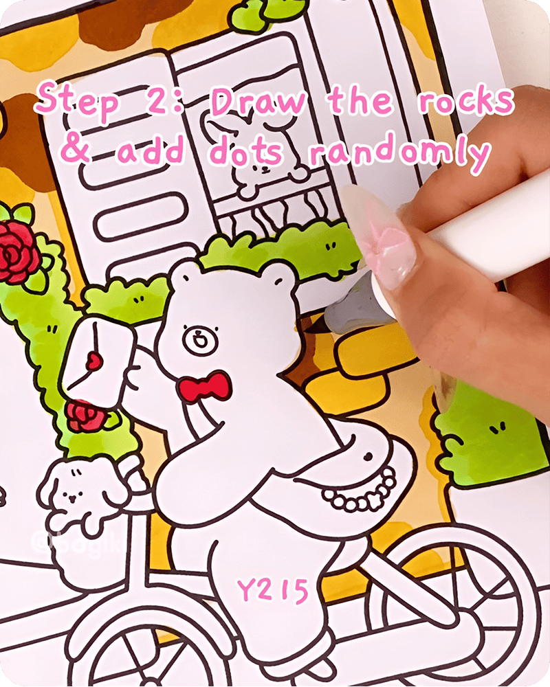 stone wall texture drawing layering earthy tones to build depth and variation between stones naturally