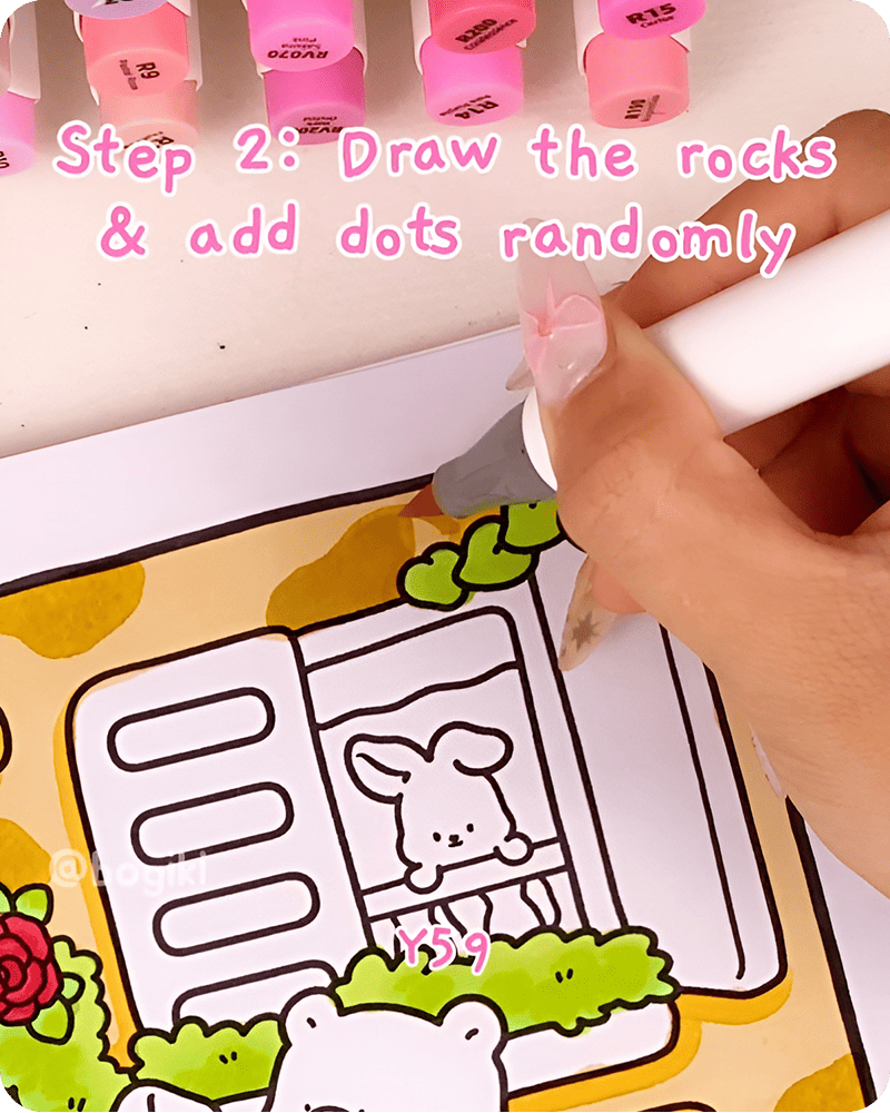 how to draw stones on a wall step by step with irregular shapes and natural organic stone patterns forming