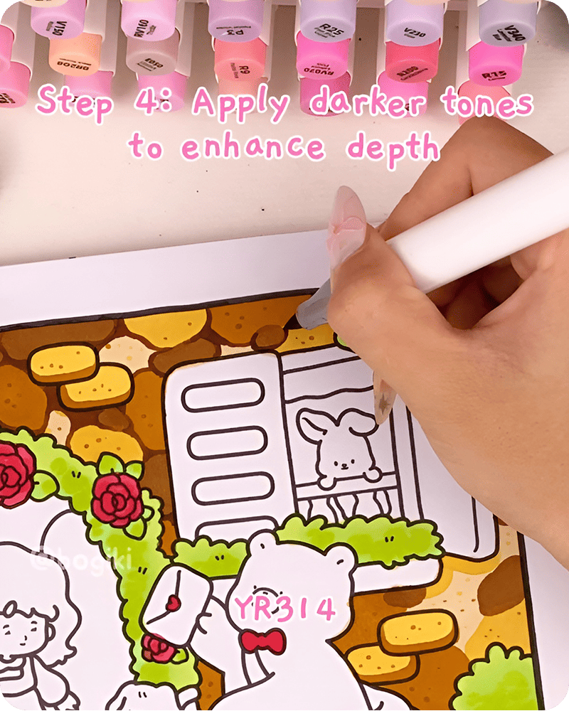 stone wall texture drawing adding darker lines and cracks to enhance depth and create natural aged appearance