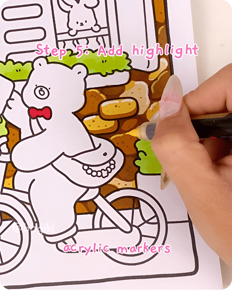 stone wall drawing easy adding small yellow dots to create warm glowing effect and lively surface texture