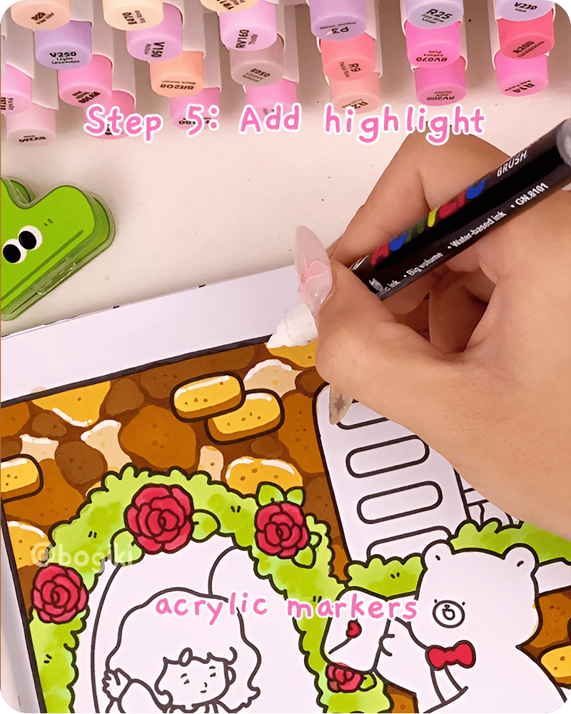 how to draw a stone wall step by step adding white highlights to edges for light reflection and subtle detail