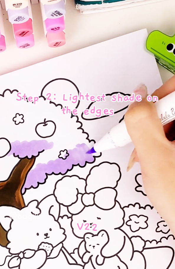 how to draw a wisteria tree