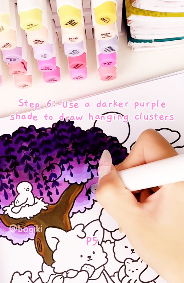 wisteria tree drawing