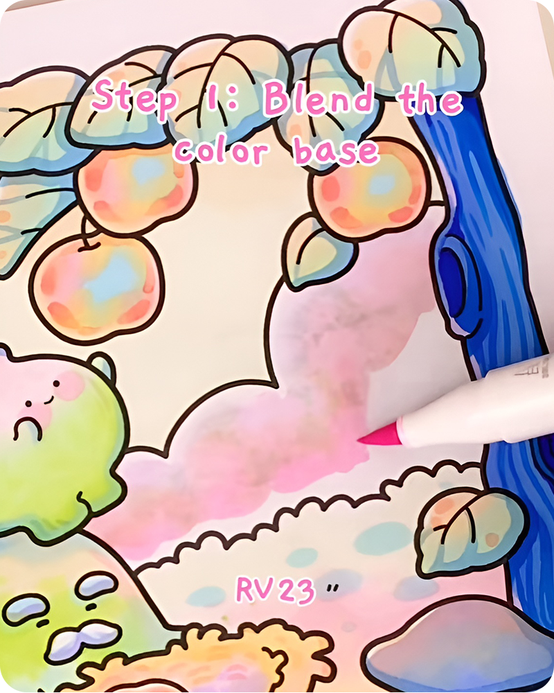 Building depth with RV23 in how to draw cotton candy clouds while keeping edges soft and fluffyon candy clouds drawing with smooth transition and soft gradient effect