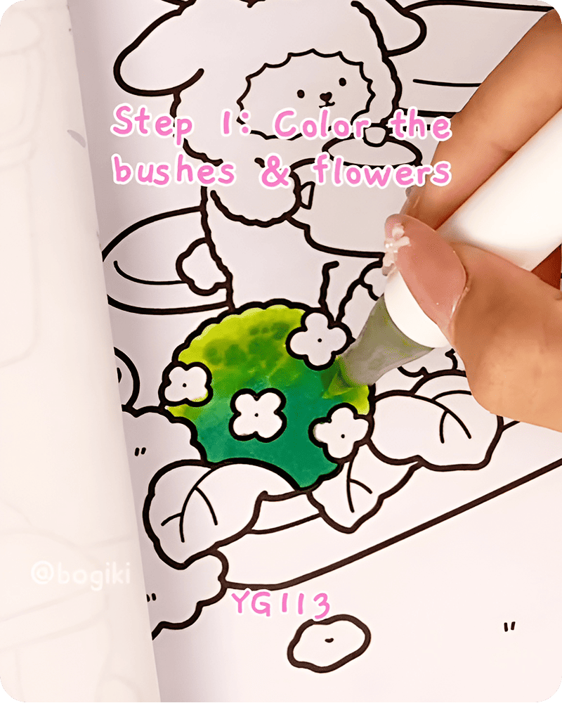 Blending green layers smoothly to create soft and natural hydrangea bush background effect