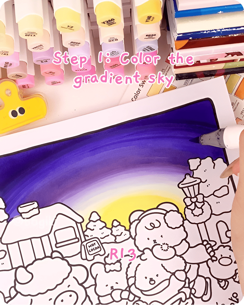 how to draw starry night for beginners using deep blue tones to complete soft blended night sky background