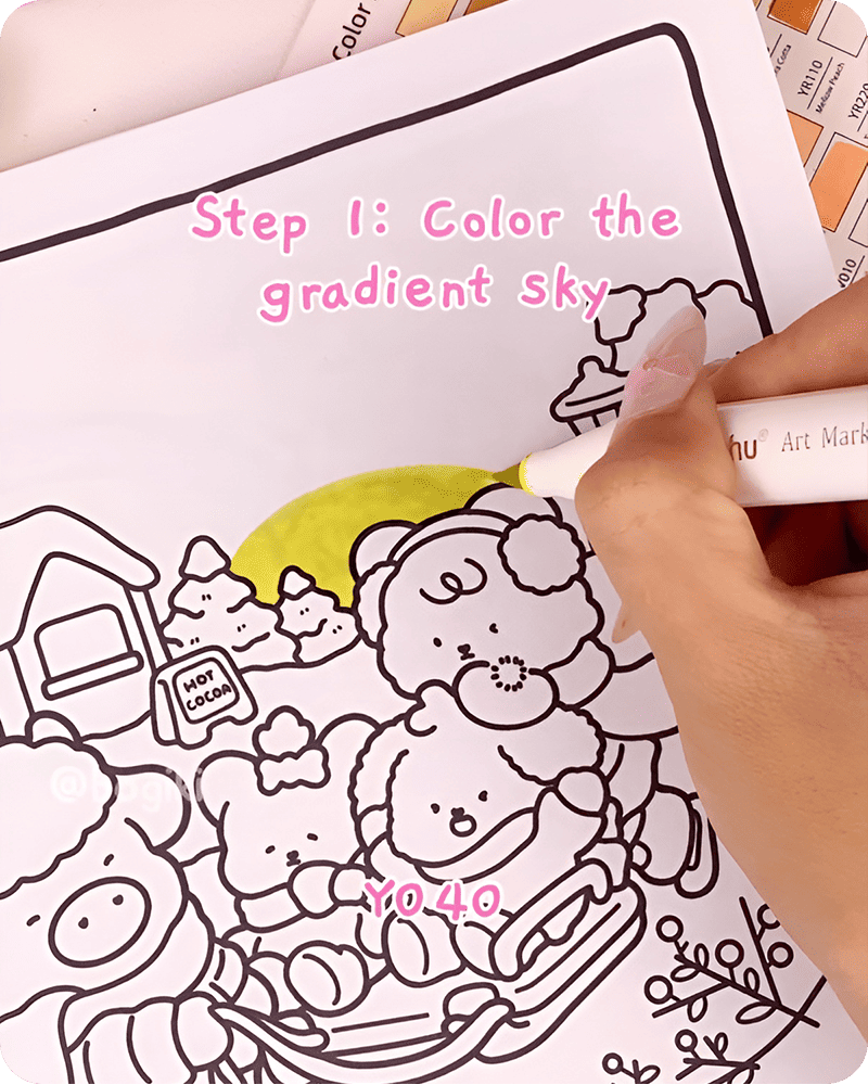 how to draw starry night step by step easy with yellow base layer creating soft glowing horizon effect